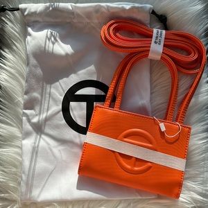Telfar Small Orange Shopping Bag